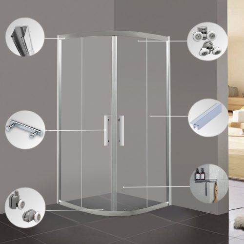 Spirit Clear 80x80 cm íves zuhanykabin zuhanytálca nélkül