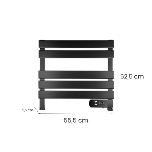 Elektromos törölközőszárító radiátor 150W fekete