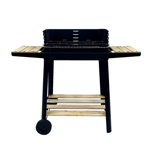 Téglalap alakú görgős faszenes grill