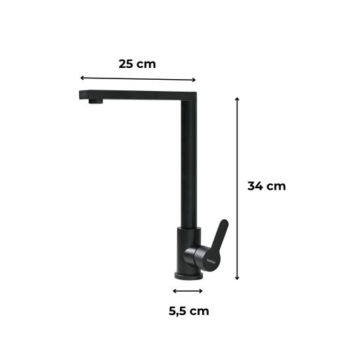 Valen mosogató csaptelep fekete