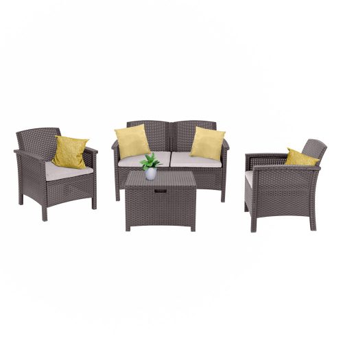 Venus 4 személyes kerti bútor garnitúra cappuccino