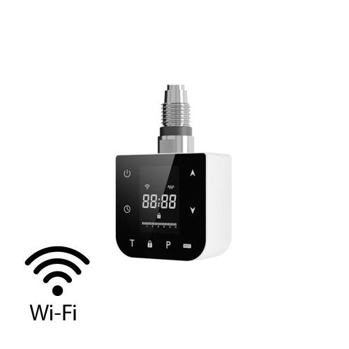 Wifi-s fűtőpatron törölközőszárító radiátorhoz digitális hőközabályozóval 400W fehér