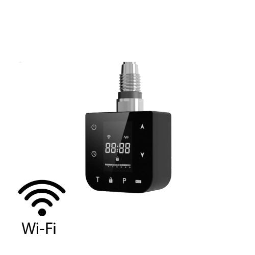 Wifi-s fűtőpatron törölközőszárító radiátorhoz digitális hőszabályozóval 400W fekete