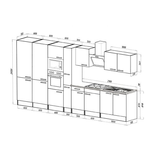 Yorki 420 konyhabútor alulfagyasztós hűtős kivitelben