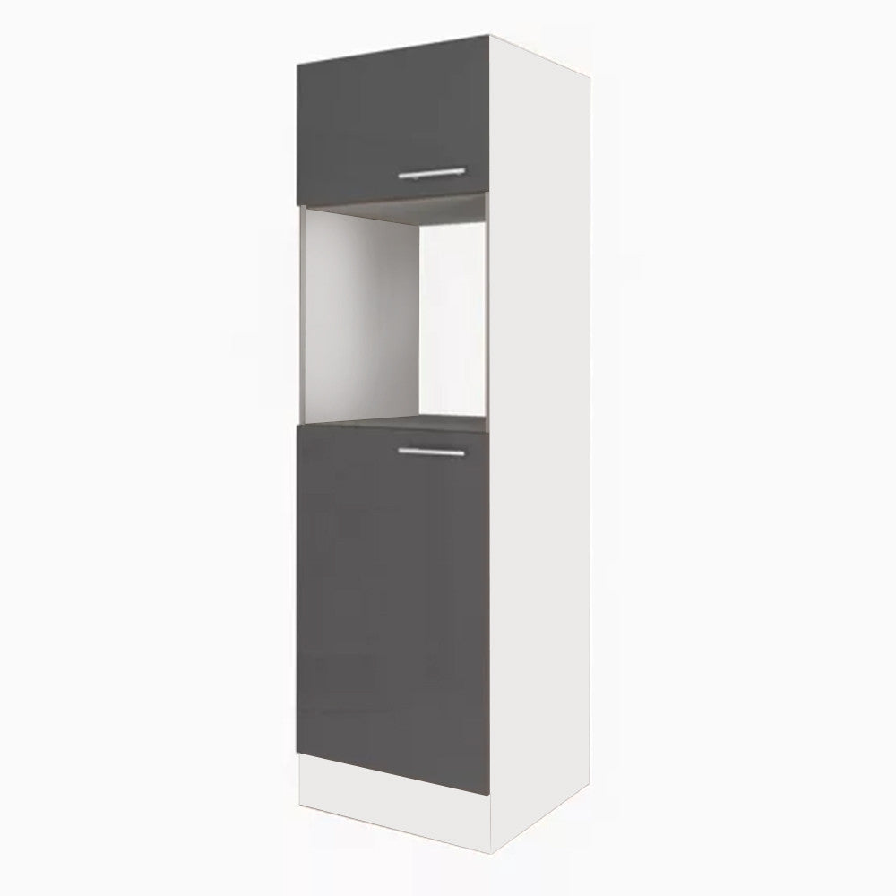 Yorki 60-as kamraszekrény fehér korpusz selyemfényű antracit fronttal