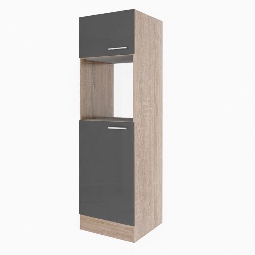 Yorki 60-as kamraszekrény sonoma tölgy korpusz, selyemfényű antracit fronttal.