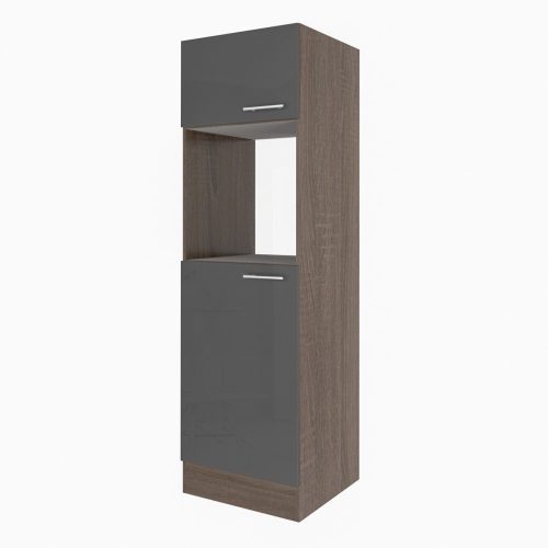 Yorki 60-as kamraszekrény yorki tölgy korpusz selyemfényű antracit fronttal