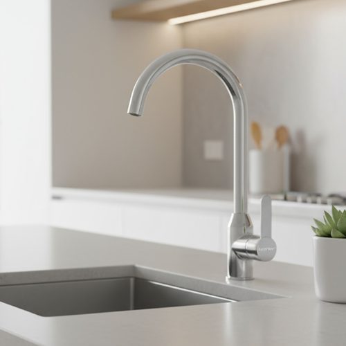 Auri mosogató csaptelep szálcsiszolt