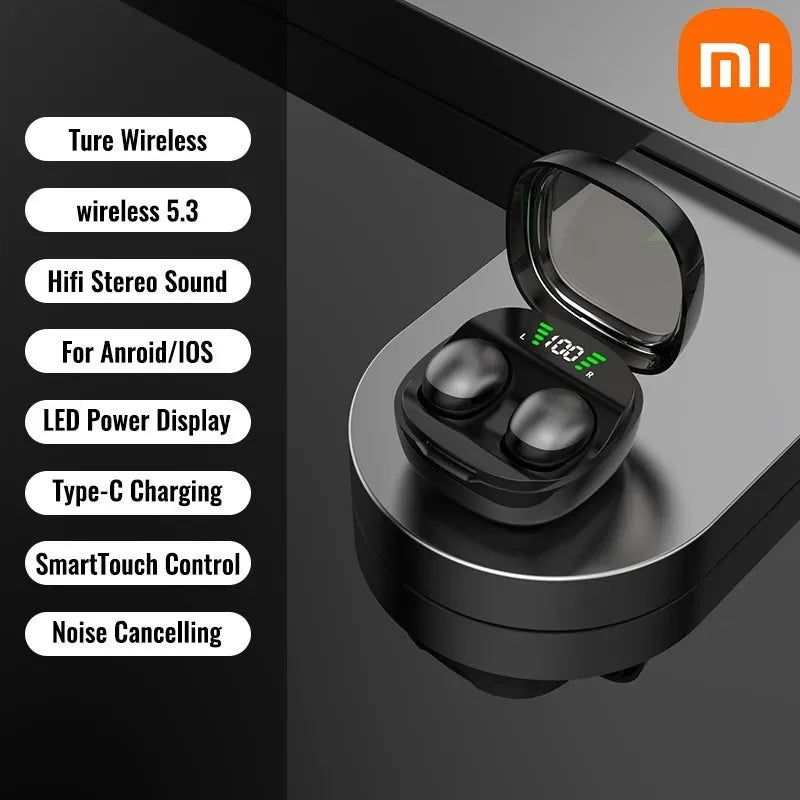 Xiaomi Bluetooth 5.3 Mini-Headset, HD-HiFi-Ohrhörer, unsichtbare Kopfhörer für Schlaf, Spiele und Sport, Touch-Steuerung für Damen und Herren 
