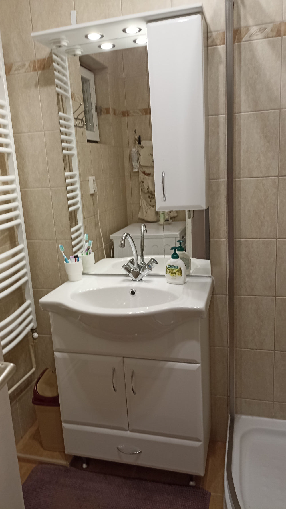 Bianca Plus 65 komplett fürdőszobabútor, aida dió színben, jobbos nyitási irány