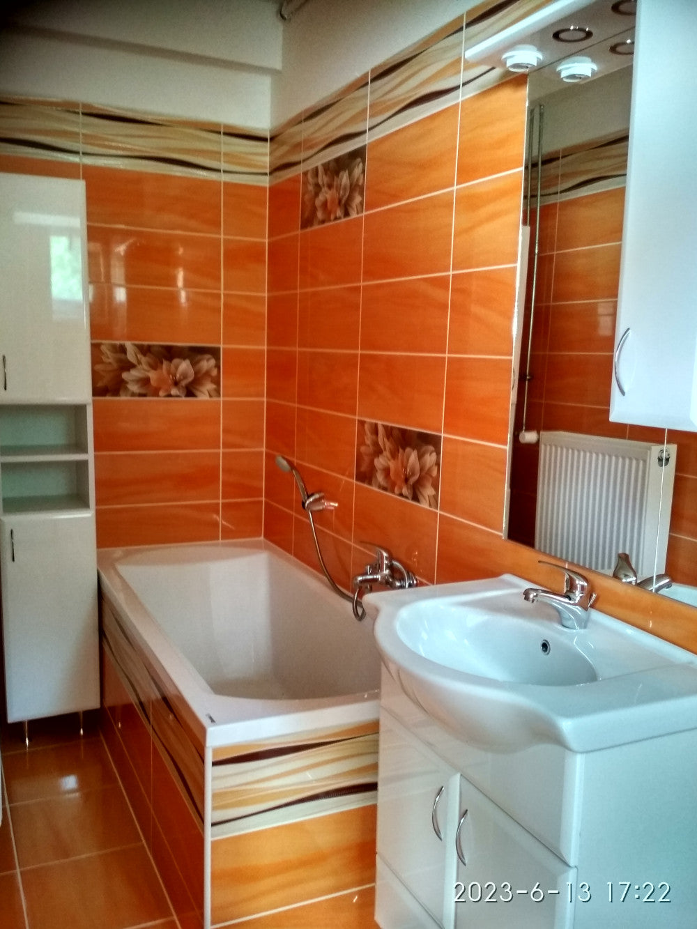 Bianca Plus 65 komplett fürdőszobabútor, aida dió színben, jobbos nyitási irány