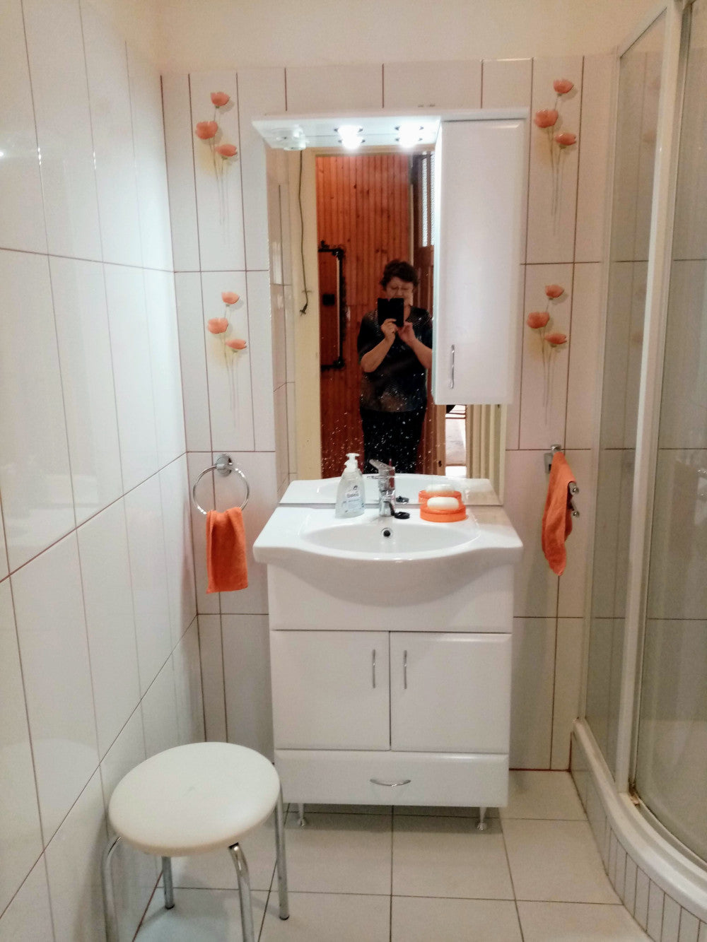 Bianca Plus 65 komplett fürdőszobabútor, aida dió színben, jobbos nyitási irány