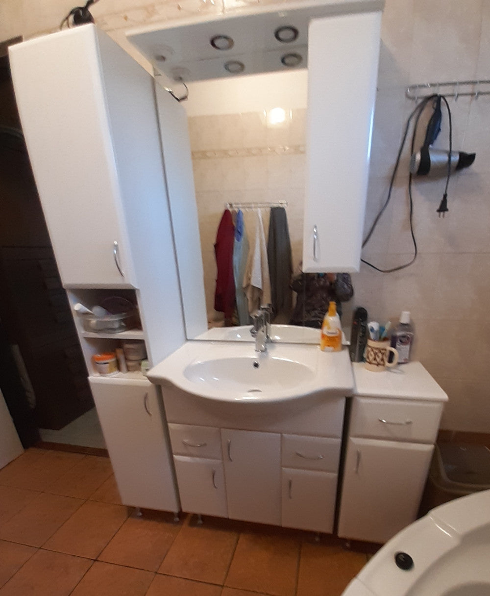 Bianca Plus 75 komplett fürdőszobabútor, sonoma tölgy színben, jobbos nyitási irány