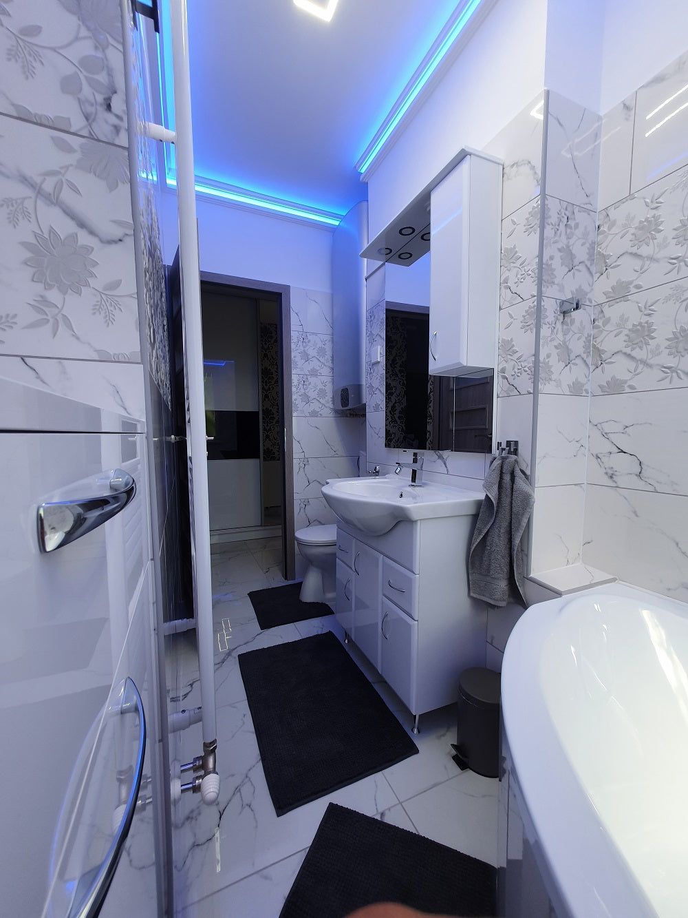 Bianca Plus 75 komplett fürdőszobabútor, sonoma tölgy színben, jobbos nyitási irány