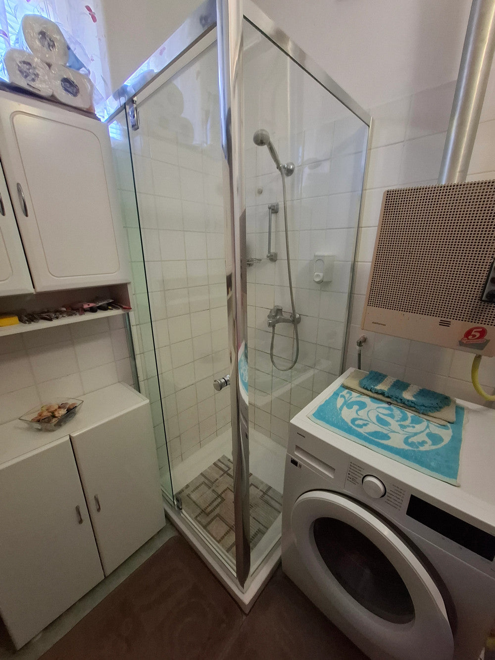 Flexi 80x80 cm sarokba szerelhető szögletes zuhanykabin zuhanytálca nélkül