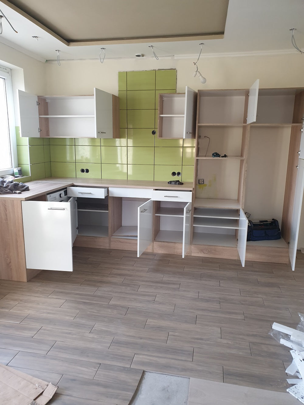 Yorki 340 sarok konyhabútor felülfagyasztós hűtős kivitelben