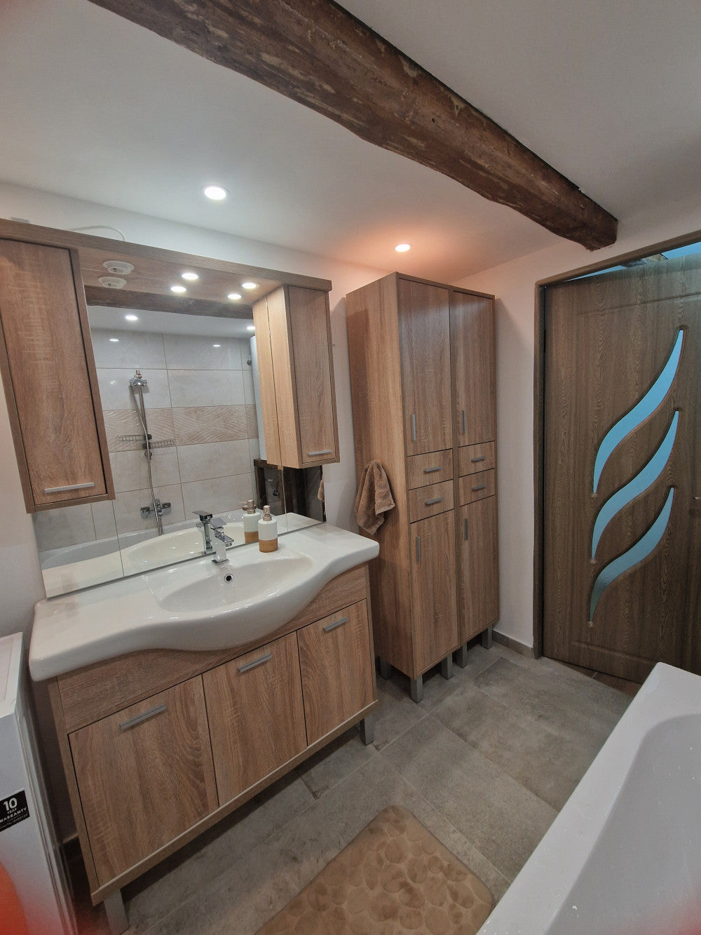 Nerva 105 komplett fürdőszobabútor, Sonoma tölgy