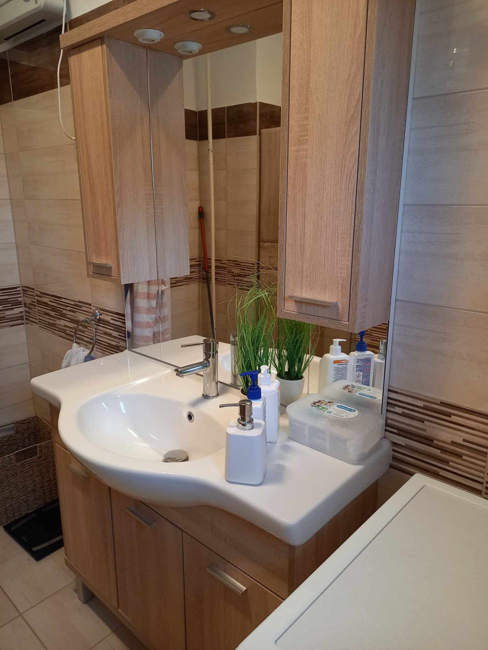 Nerva 105 komplett fürdőszobabútor, Sonoma tölgy