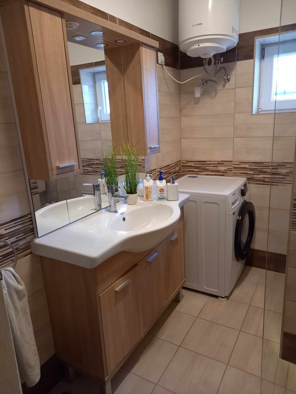 Nerva 105 komplett fürdőszobabútor, Sonoma tölgy