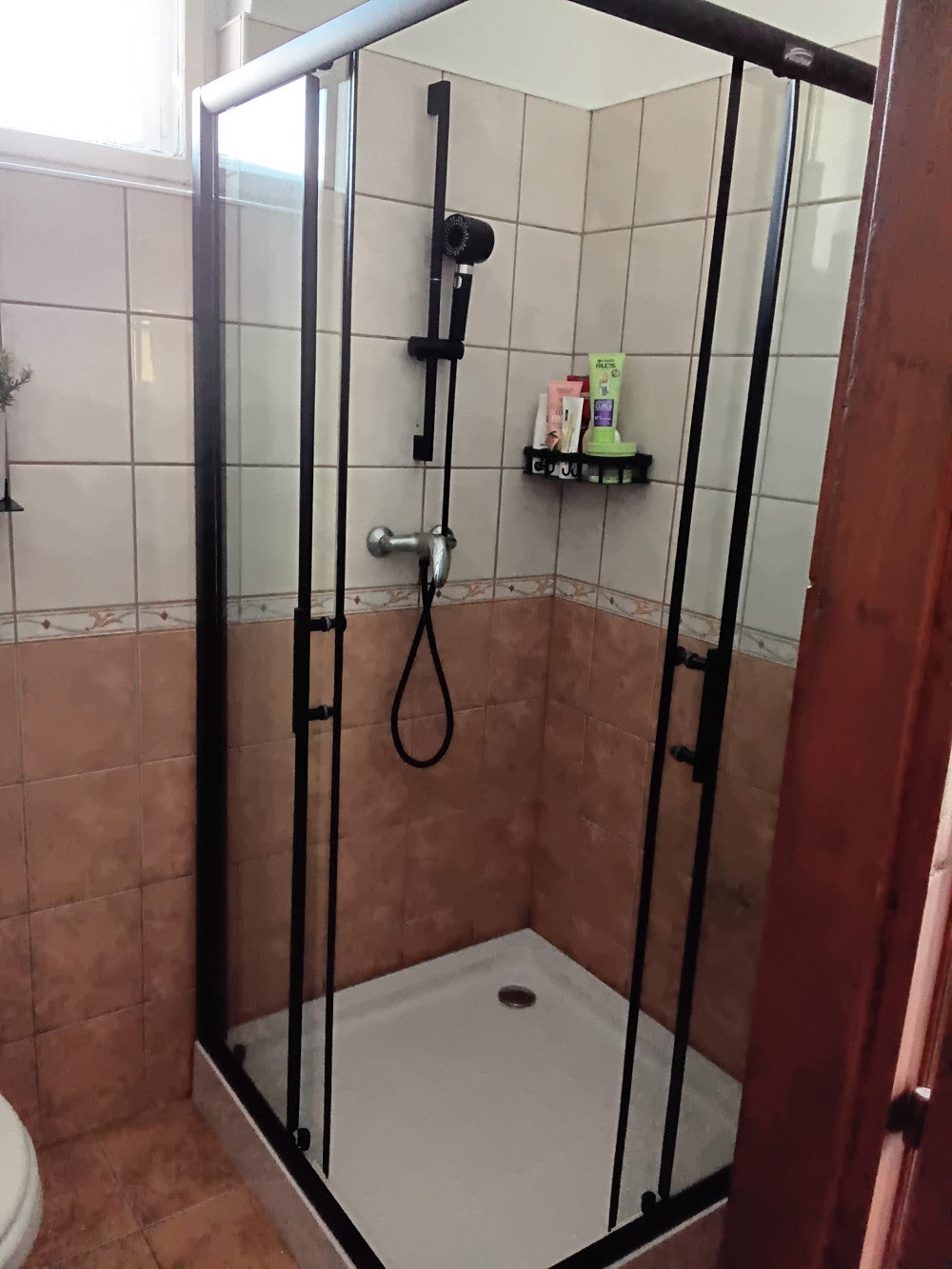 Spirit Clear 80x80 cm szögletes zuhanykabin, zuhanytálca nélkül fekete