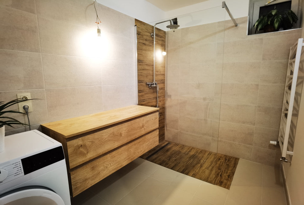 River walk in zuhanyfal 70x190 cm fekete