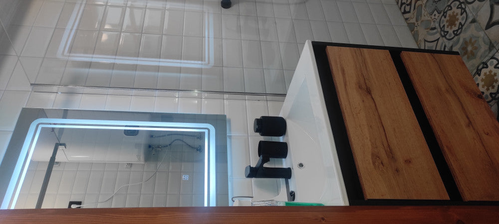 River walk in zuhanyfal 70x190 cm fekete