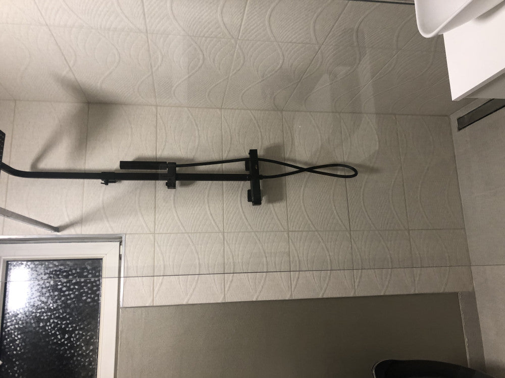 River walk in zuhanyfal 70x190 cm fekete