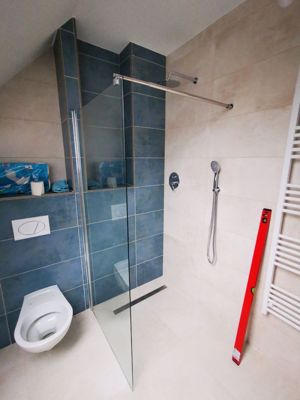 River walk in zuhanyfal 70x190 cm fekete