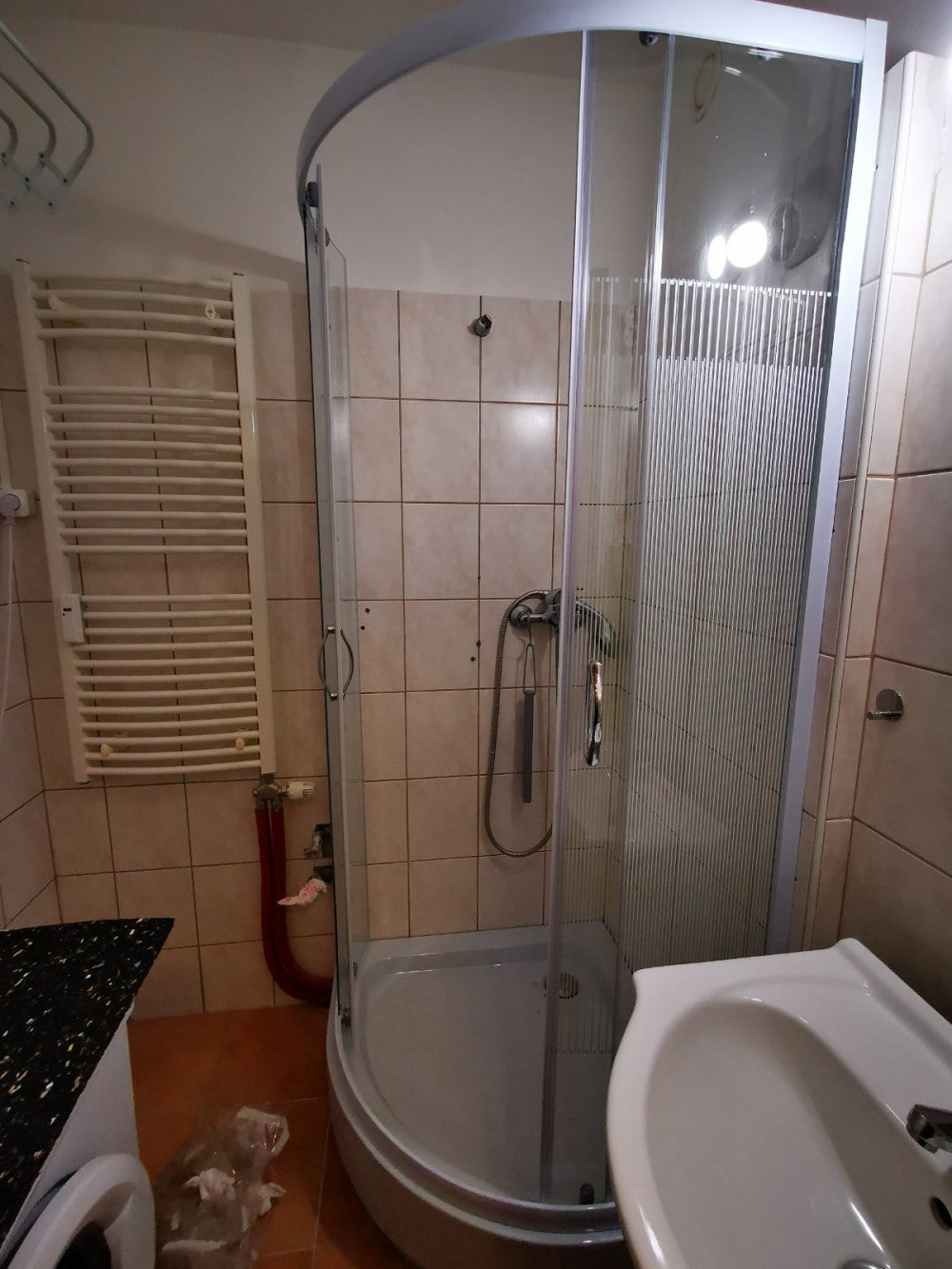 XENIA 80x80 cm íves zuhanykabin zuhanytálcával